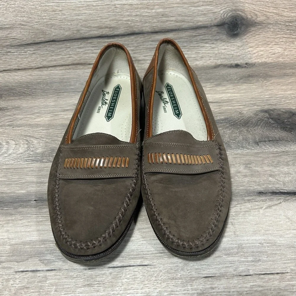 Florsheim Barletta series men sz 7.5 D‎ Suede leather loafers Great Condition